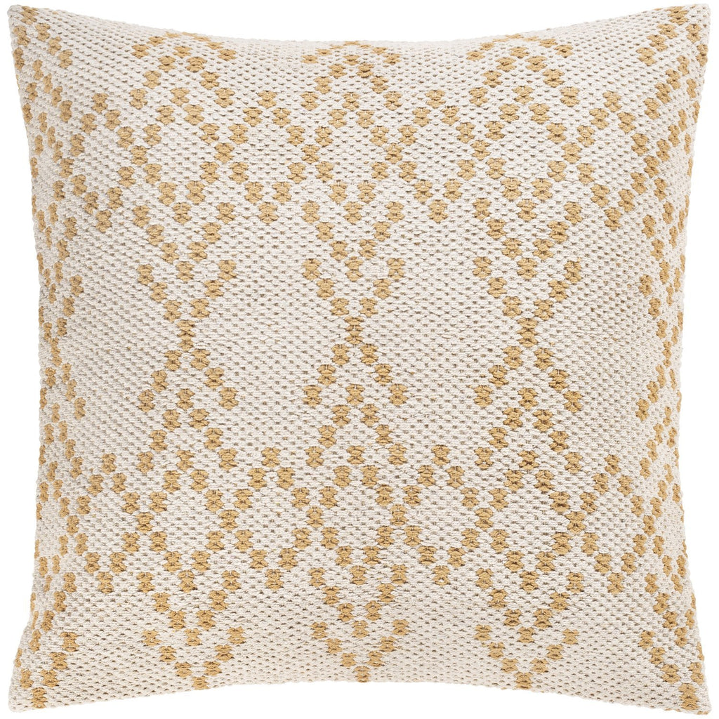 Ryder RDE-001 Woven Pillow in Cream & Wheat by Surya