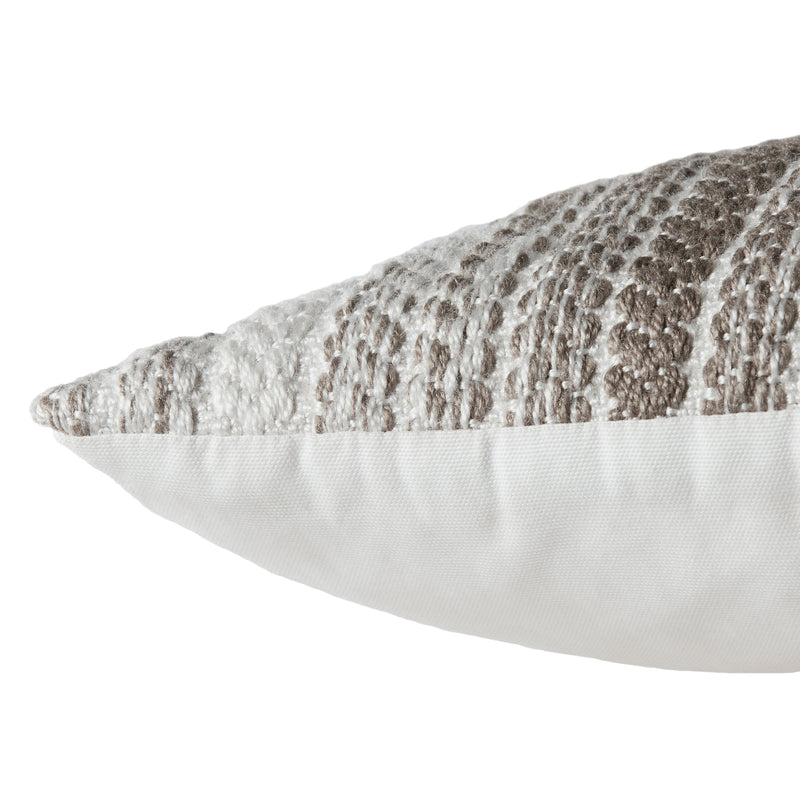 Reed Austrel Indoor/Outdoor Gray & White Pillow 3