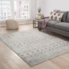 Abelle Hand-Knotted Medallion Gray & White Area Rug