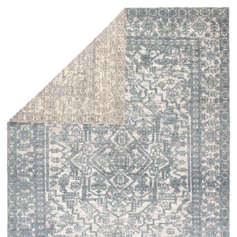 Tulip Medallion Rug in Blue Mirage & Gray Morn design by Jaipur Living