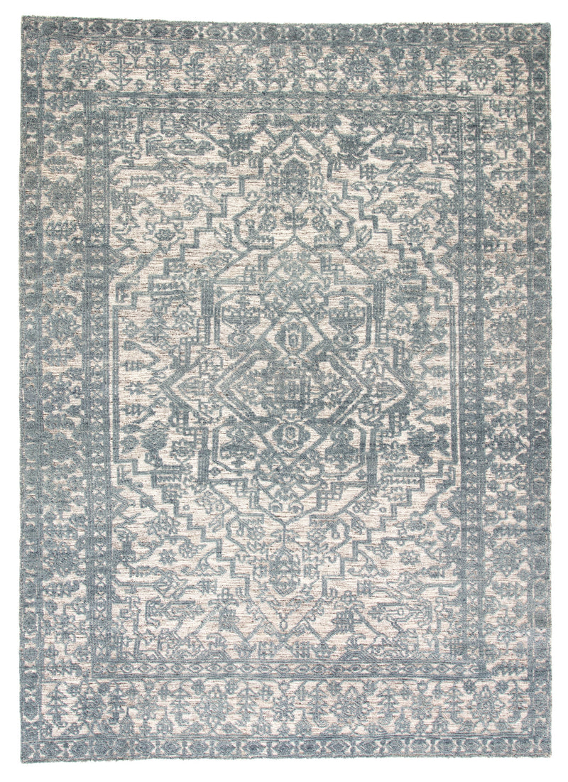 Tulip Medallion Rug in Blue Mirage & Gray Morn design by Jaipur Living