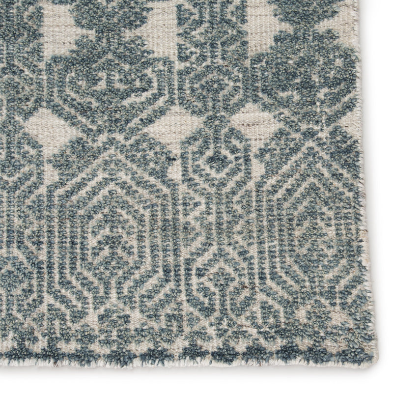 Abelle Hand-Knotted Medallion Teal/ Light Gray Rug by Jaipur Living