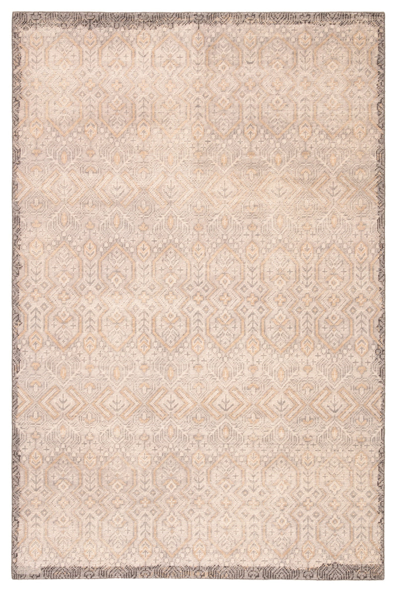 Prospect Hand-Knotted Tribal Gray & Gold Area Rug