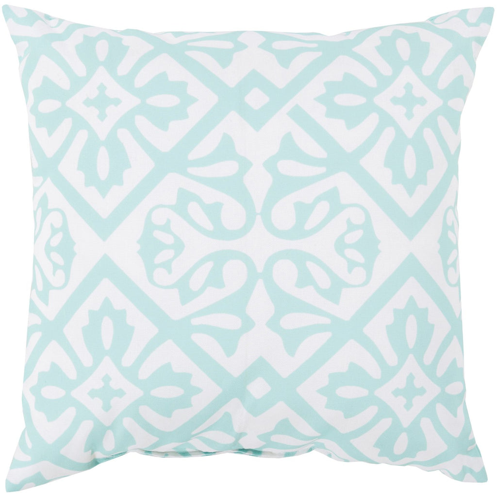 Rain RG-064 Pillow in Aqua & Blush by Surya