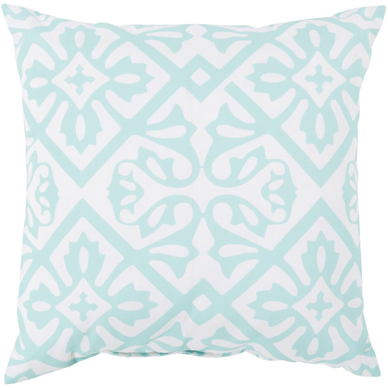 Rain RG-064 Pillow in Aqua & Blush by Surya