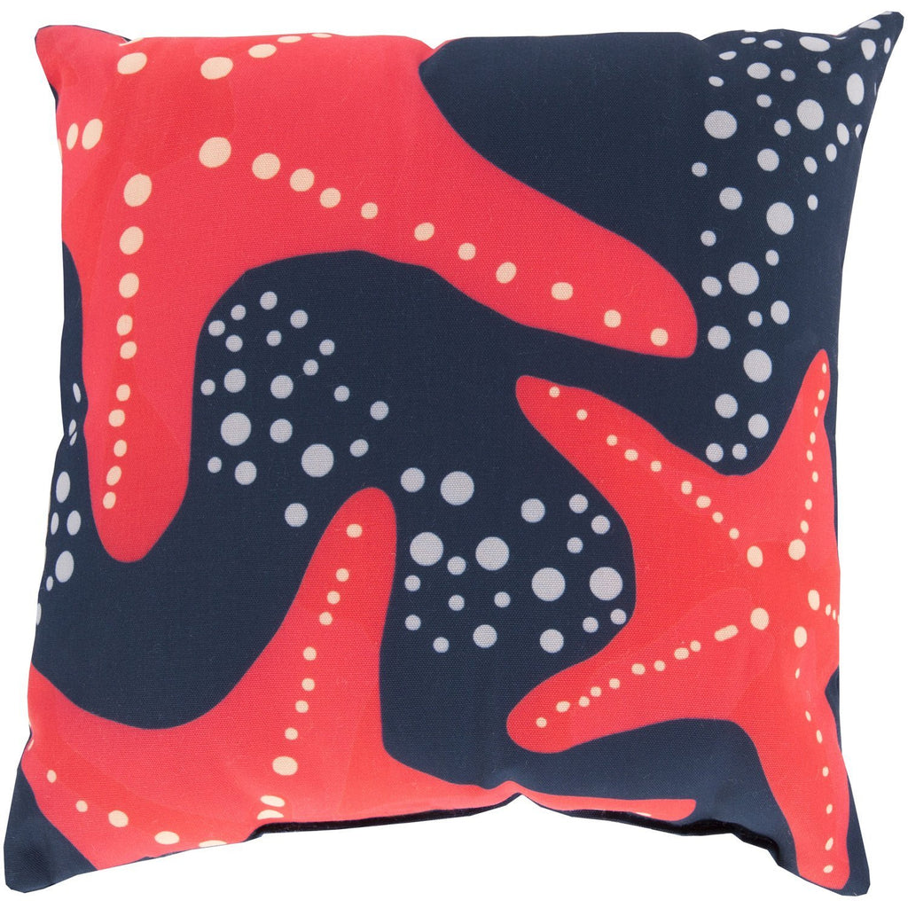 Rain RG-142 Pillow in Dark Blue & Bright Orange by Surya