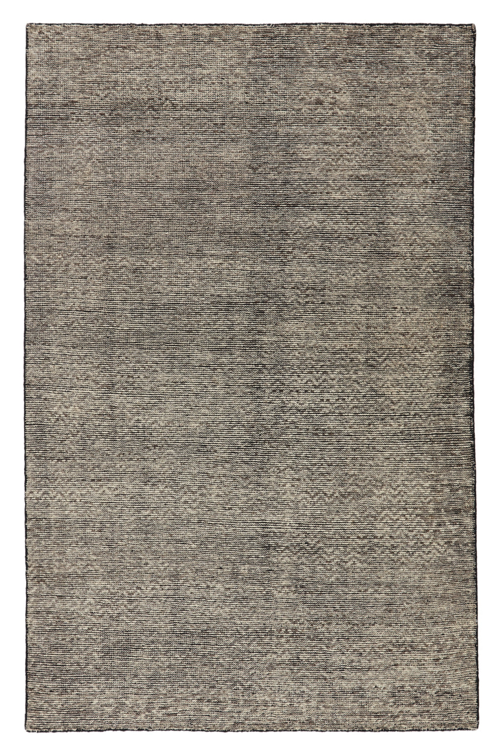 Rize Shervin Hand Knotted Dark Gray & Ivory Rug 1