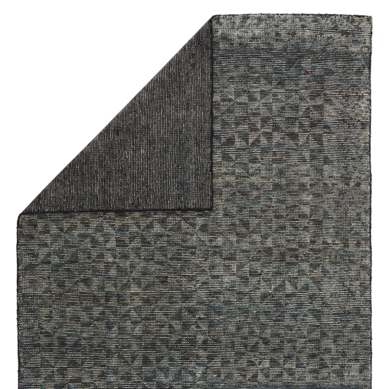 Zaid Hand-Knotted Geometric Gray & Black Area Rug