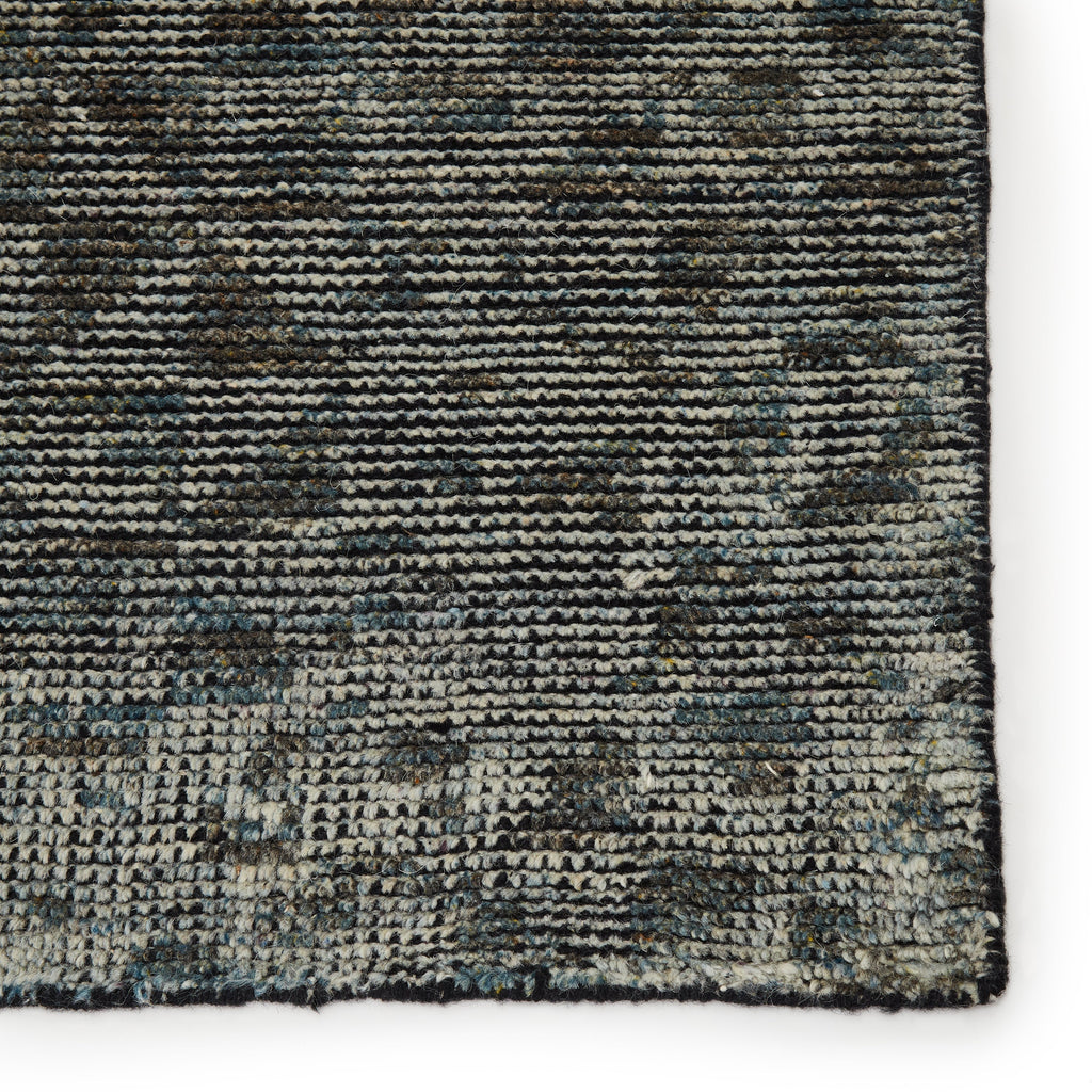 Zaid Hand-Knotted Geometric Gray & Black Area Rug