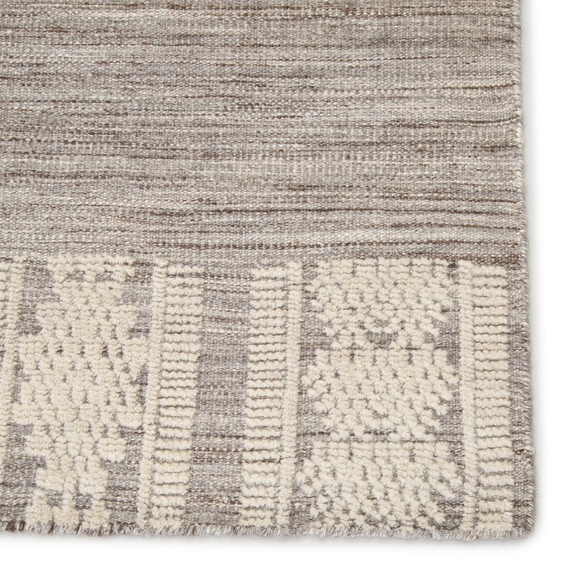 Torsby Handmade Tribal Gray & Ivory Rug