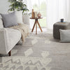 Torsby Handmade Tribal Gray & Ivory Rug