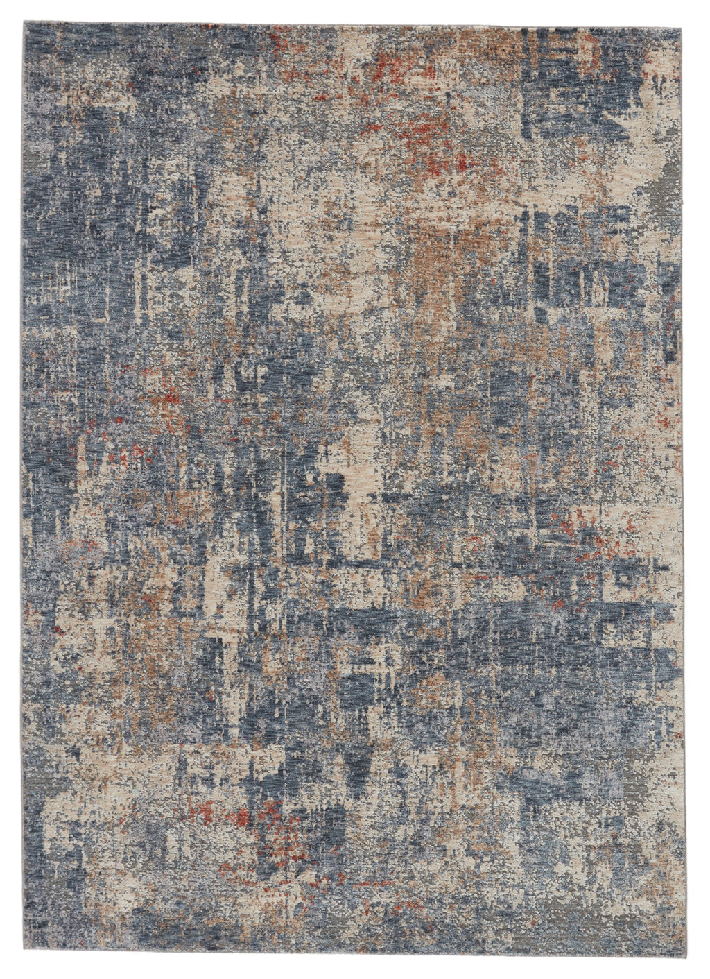 Temecula Abstract Rug in Blue & Tan