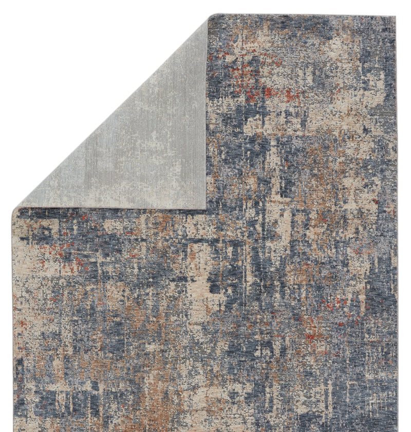 Temecula Abstract Rug in Blue & Tan