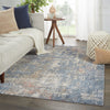 Temecula Abstract Rug in Blue & Tan