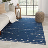 Calli Indoor/Outdoor Geometric Blue & White Rug