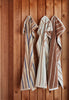 Large Raita Towel in Caramel / Optic Blue