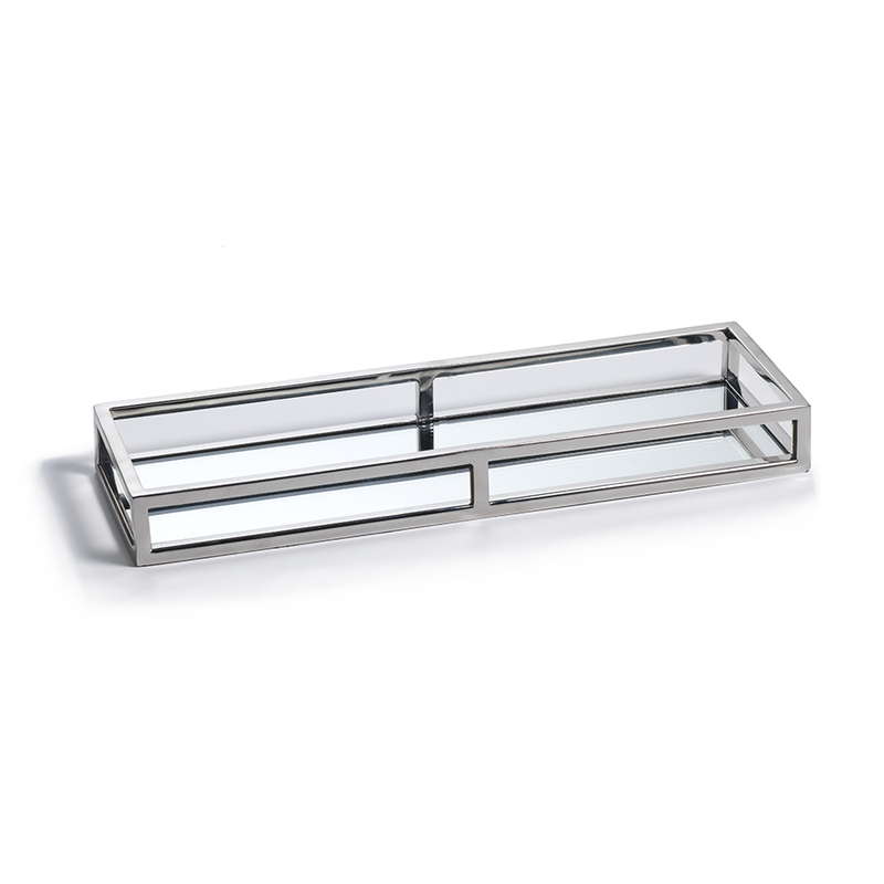 Rectangular Narrow Mirrored Tray