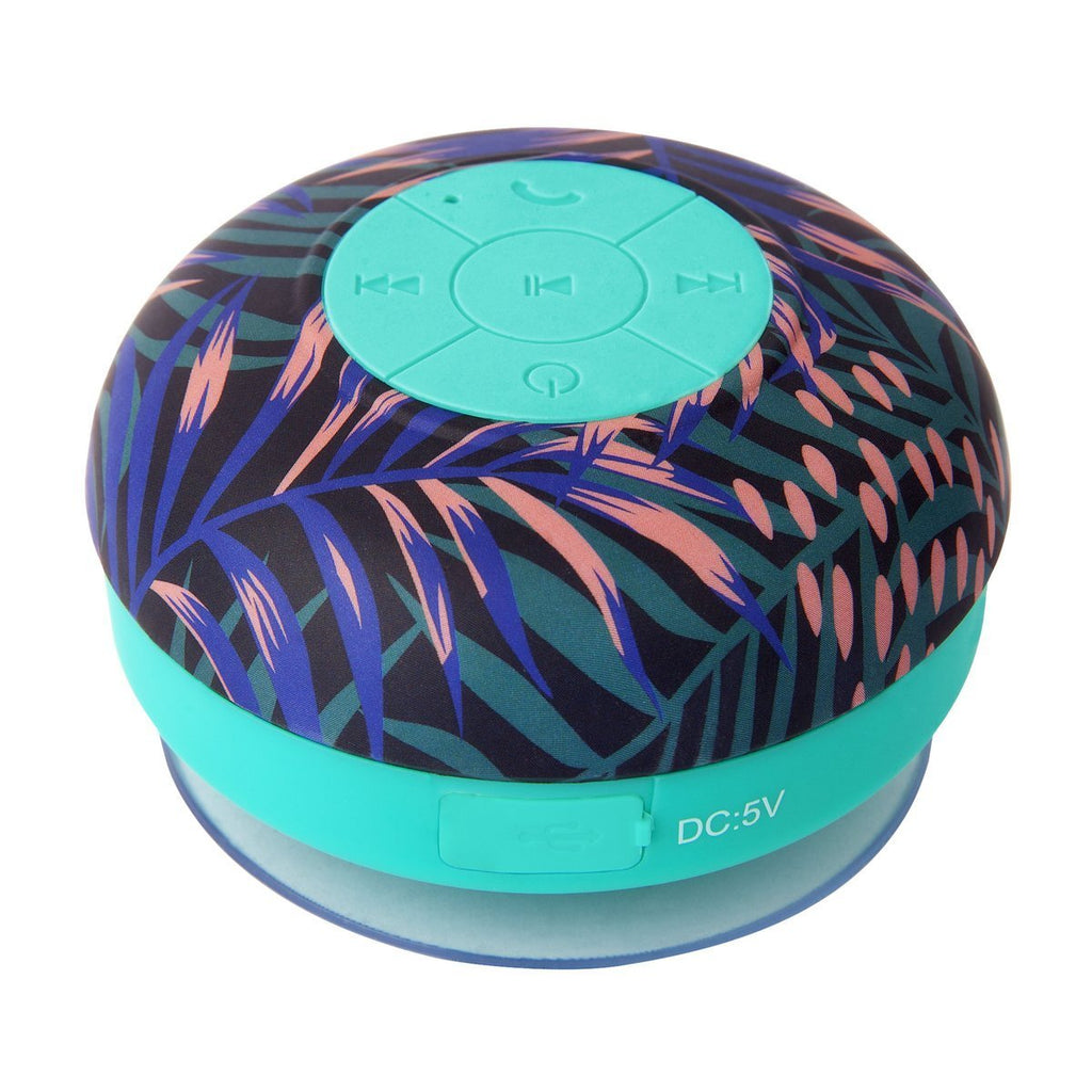 Shower Bluetooth Speaker in Electric Bloom Navy Blue