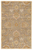 Abers Handmade Floral Gray & Beige Area Rug