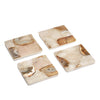 Set of 4 Agate Coasters with Marble Base