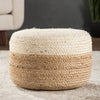 Saba Oliana White & Beige Pouf 3