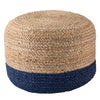 Saba Oliana Blue & Beige Pouf 1