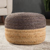 Saba Oliana Dark Gray & Beige Pouf 2