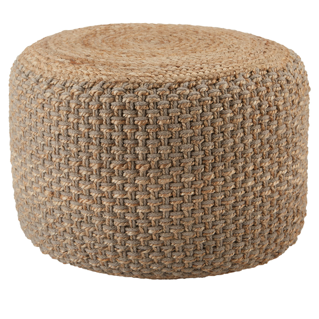 Kealani Trellis Pouf in Grey by Jaipur Living