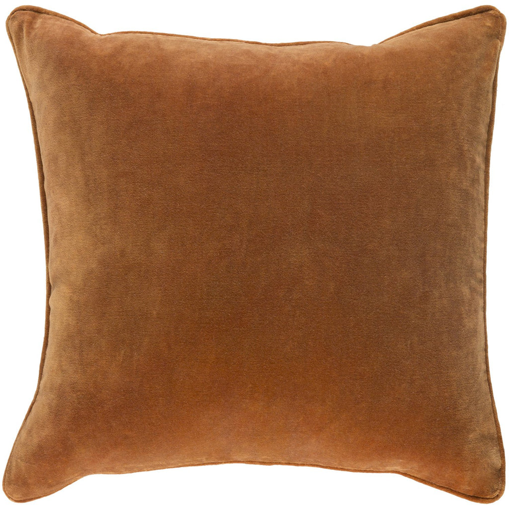 Safflower Velvet Pillow in Burnt Orange