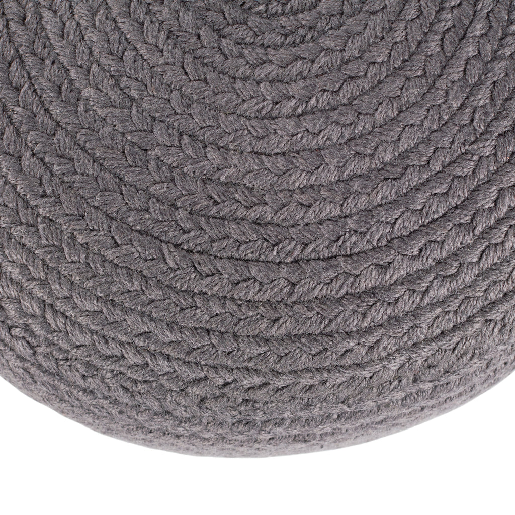 Saba Solar Santa Rosa Indoor/Outdoor Dark Gray Pouf 2