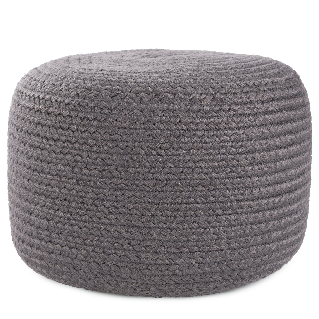 Saba Solar Santa Rosa Indoor/Outdoor Dark Gray Pouf 1