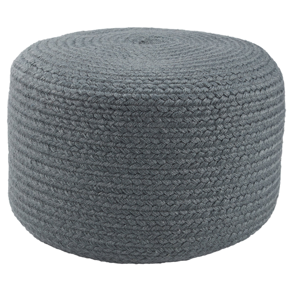 Saba Solar Santa Rosa Indoor/Outdoor Slate Pouf 1