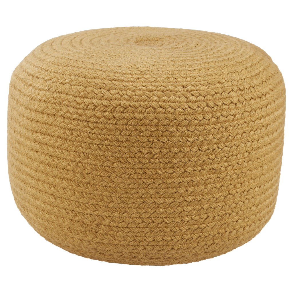 Saba Solar Santa Rosa Indoor/Outdoor Gold Pouf 1