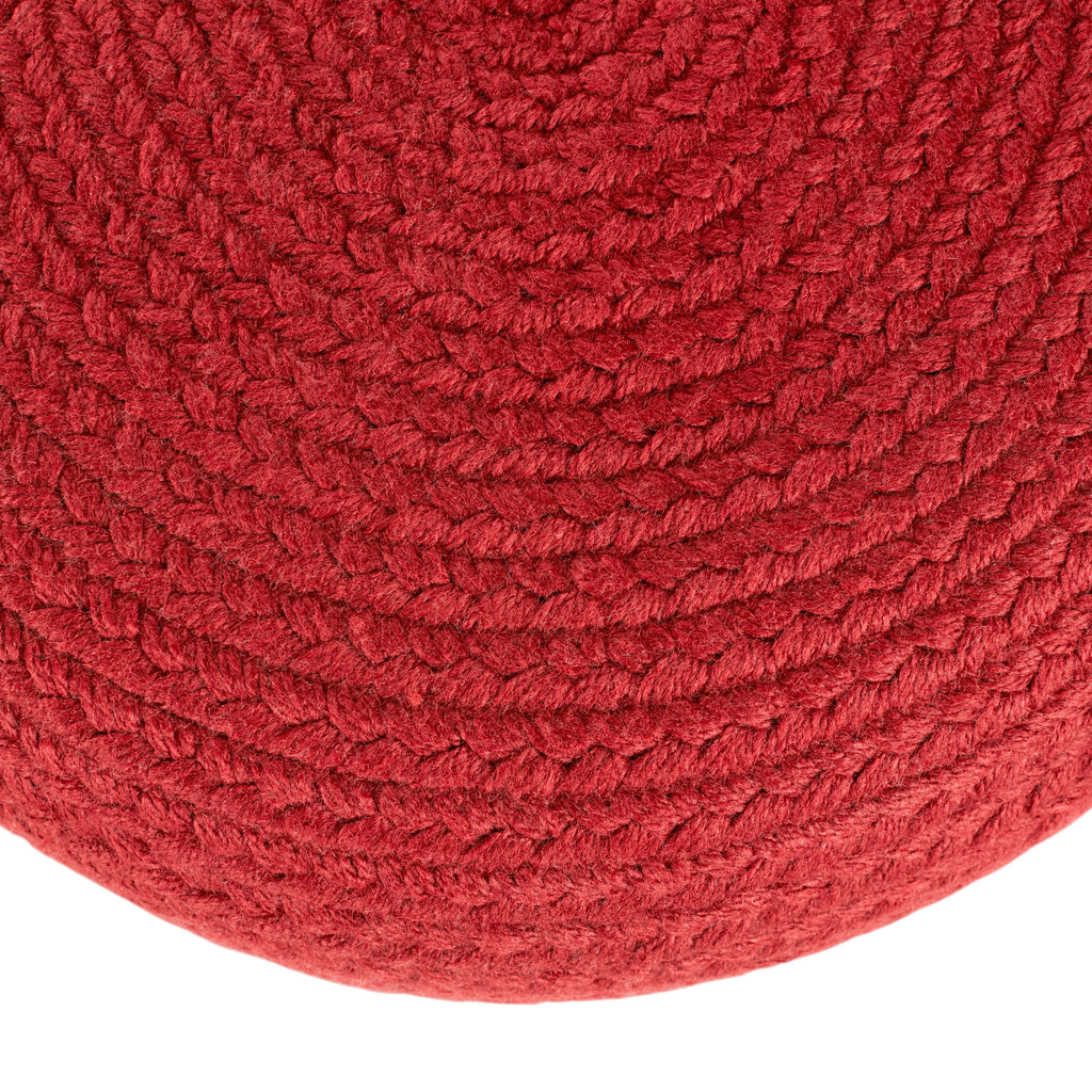 Saba Solar Santa Rosa Indoor/Outdoor Dark Red Pouf 2