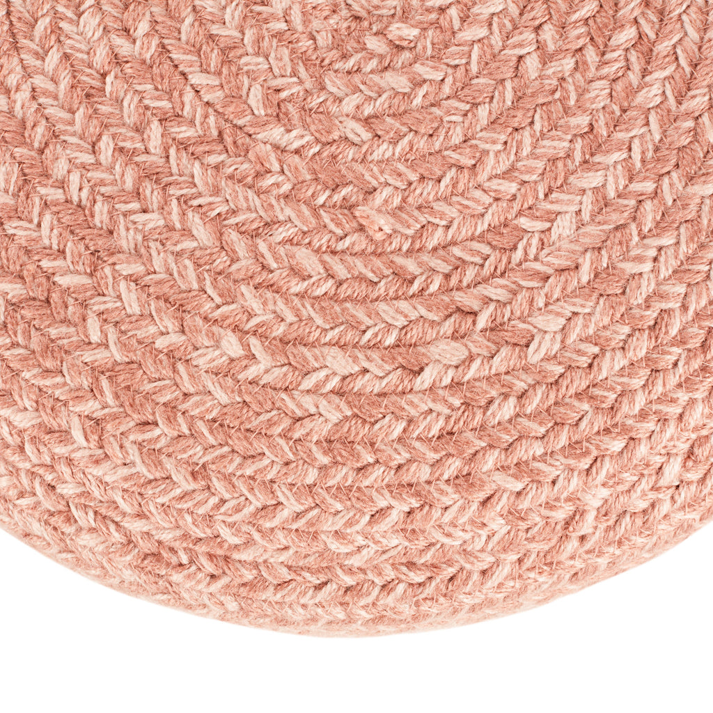 Saba Solar Grayton Indoor/Outdoor Heather Light Pink Pouf 2