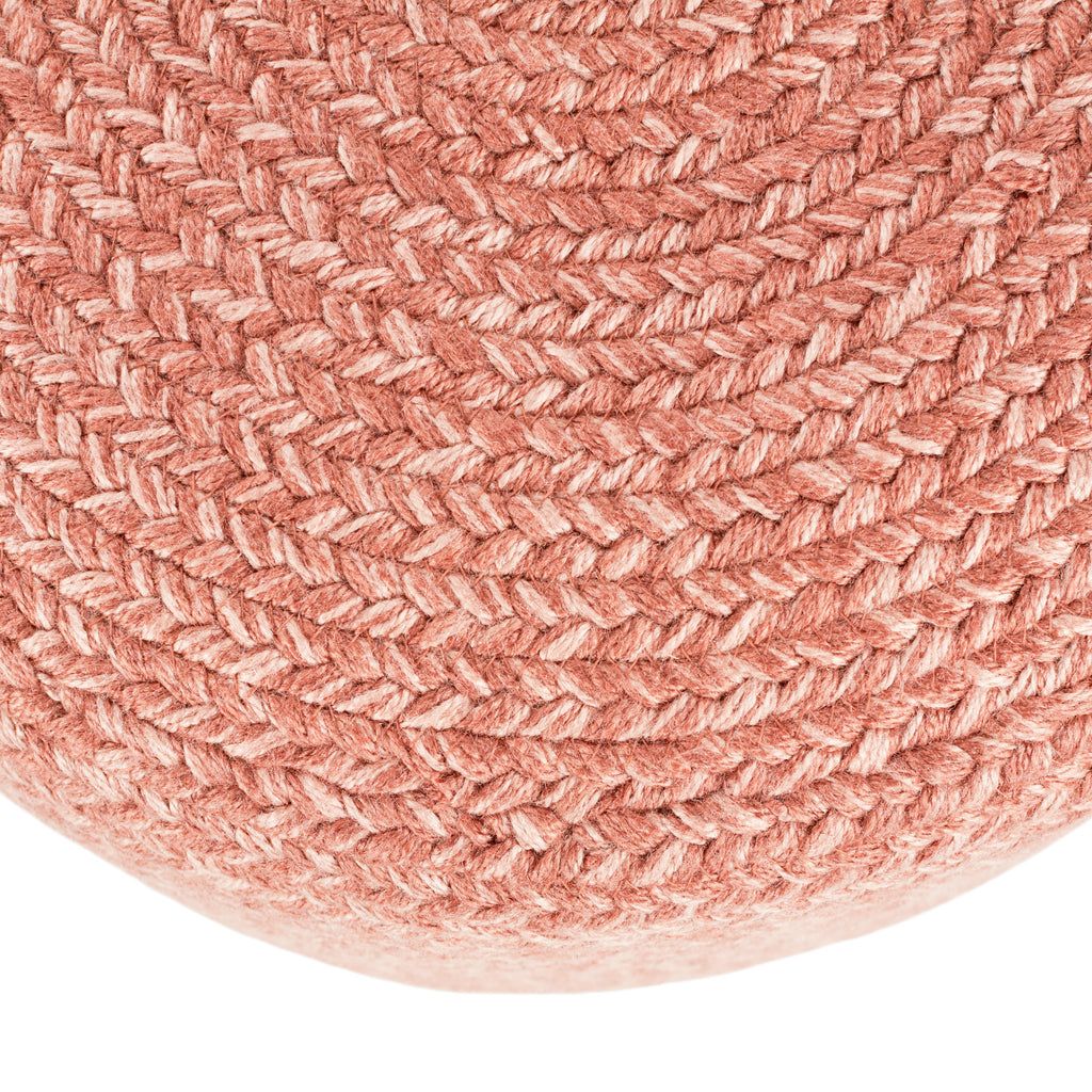 Saba Solar Grayton Indoor/Outdoor Heather Pink Pouf 2