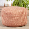 Saba Solar Grayton Indoor/Outdoor Heather Pink Pouf 3