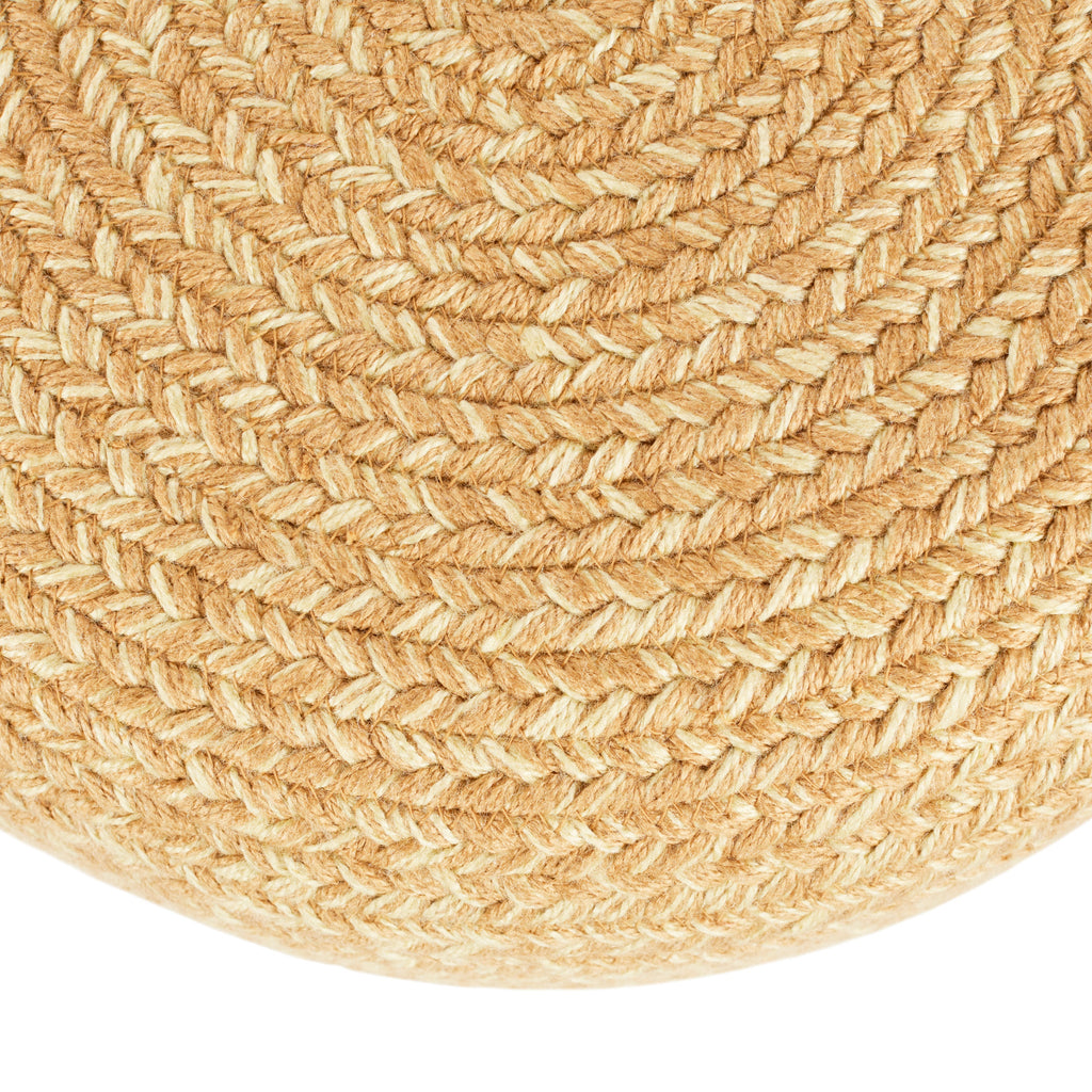 Saba Solar Grayton Indoor/Outdoor Heather Yellow Pouf 2