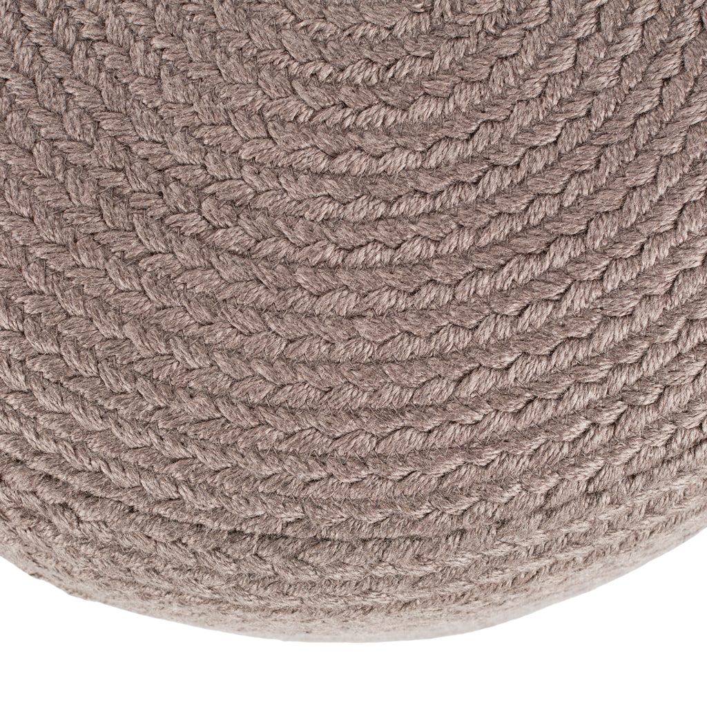 Saba Solar Santa Rosa Indoor/Outdoor Light Gray Pouf 2