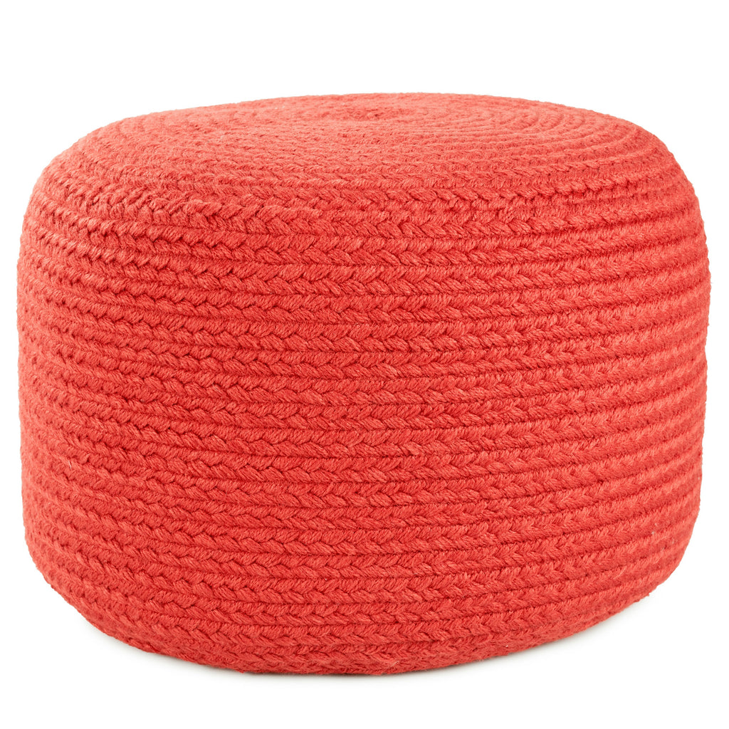 Saba Solar Santa Rosa Indoor/Outdoor Red Pouf 1