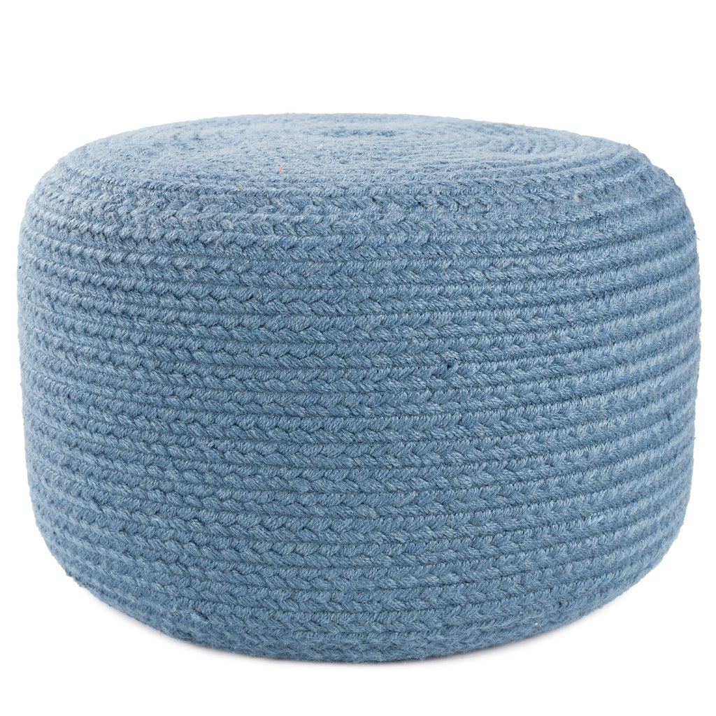 Saba Solar Santa Rosa Indoor/Outdoor Blue Pouf 1