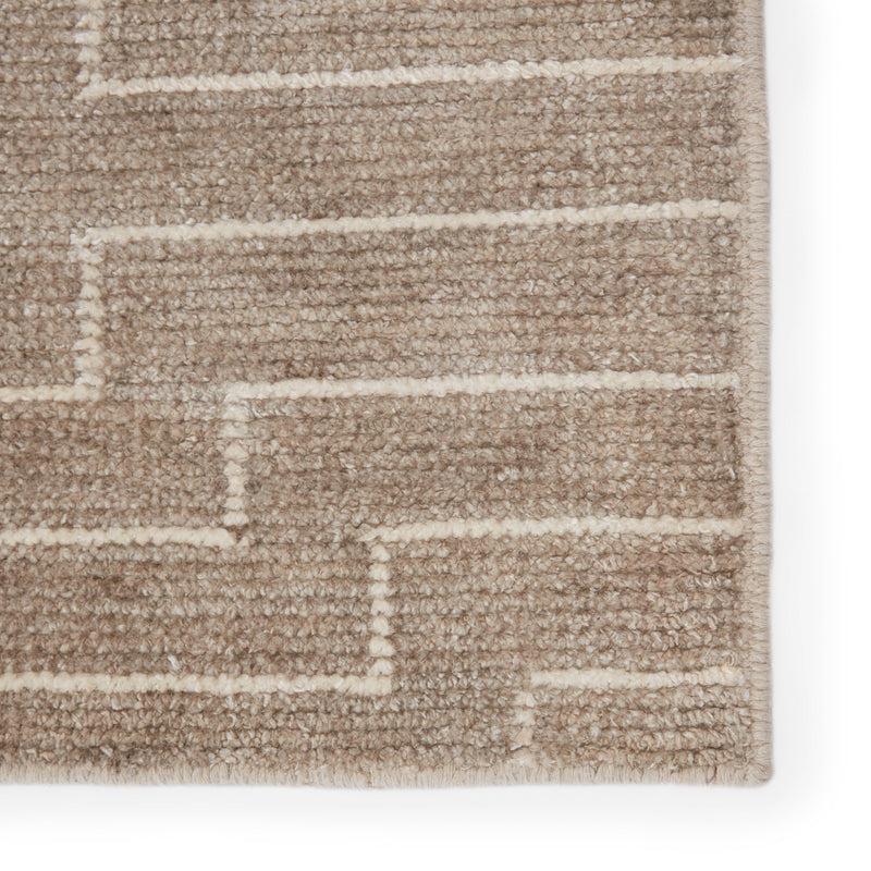 Alloy Handmade Striped Light Taupe & White Rug by Jaipur Living