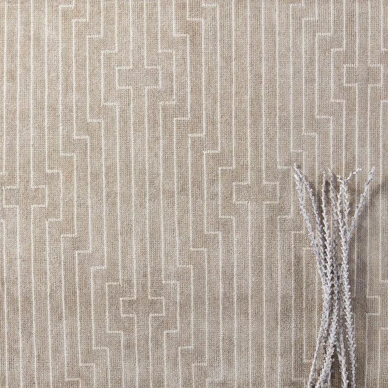 Alloy Handmade Striped Light Taupe & White Rug by Jaipur Living