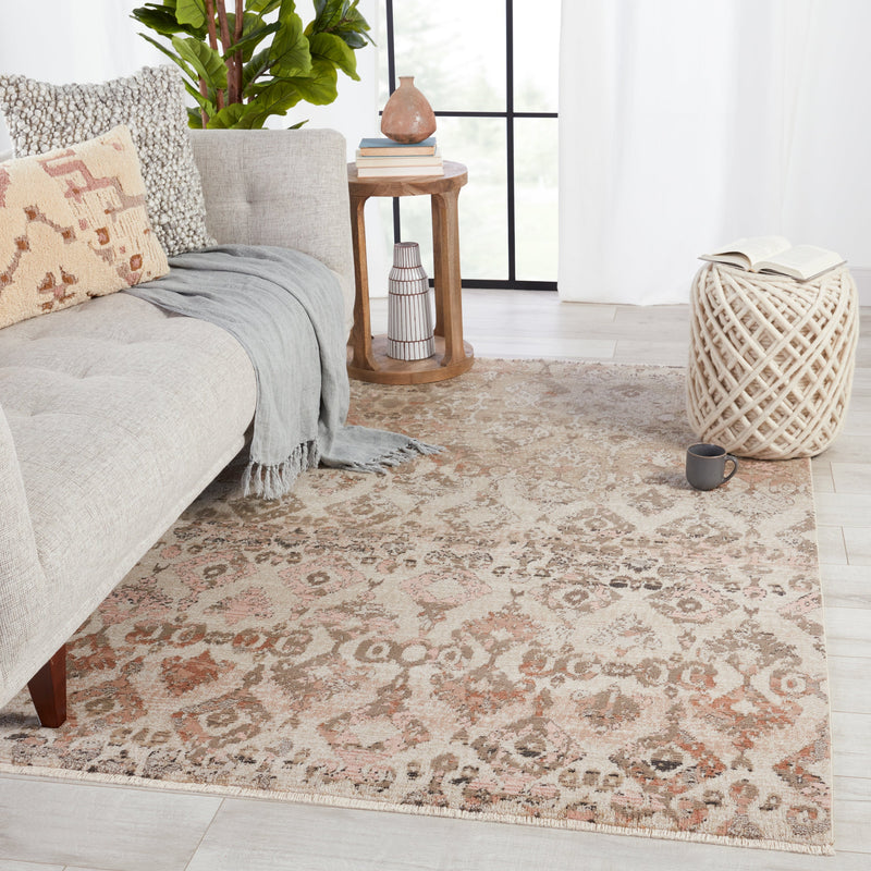 Sanaa Asani Tan & Light Pink Rug by Nikki Chu 5