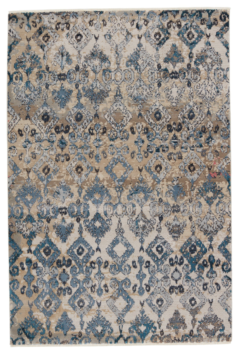 Sanaa Asani Blue & Tan Rug by Nikki Chu 1