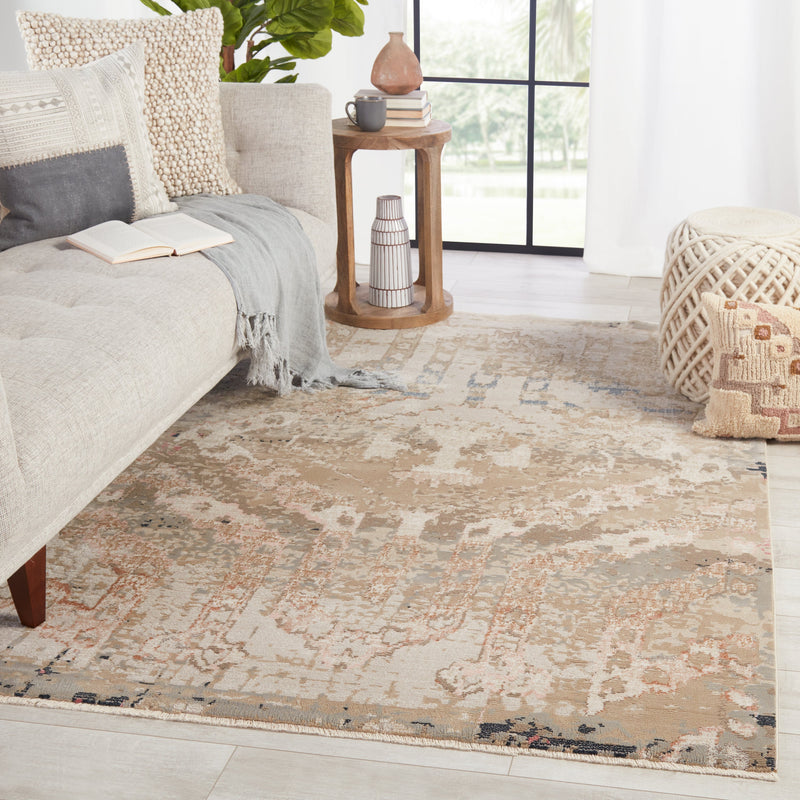 Sanaa Yarden Tan & Gray Rug by Nikki Chu 5