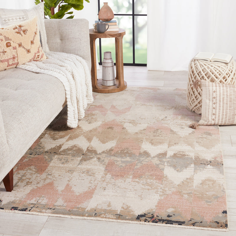 Sanaa Zevi Beige & Light Pink Rug by Nikki Chu 5