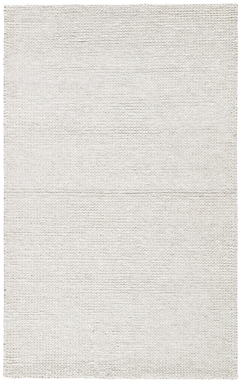 Braiden Handmade Solid Light Gray Area Rug