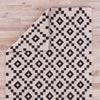 Croix Handmade Geometric Black & White Area Rug