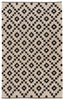 Croix Handmade Geometric Black & White Area Rug